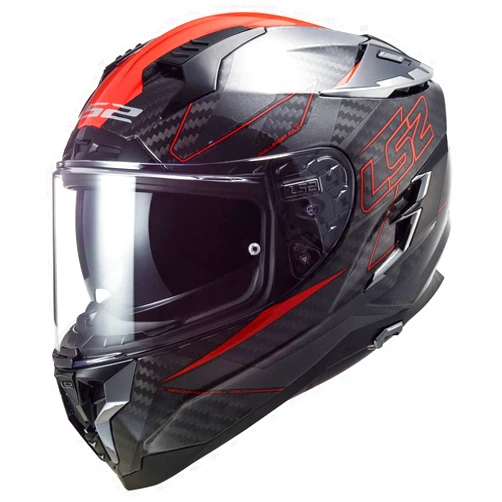 LS2 Helmets Challenger Carbon Fold Helmet (Gloss Black/Red) - 3X-Large