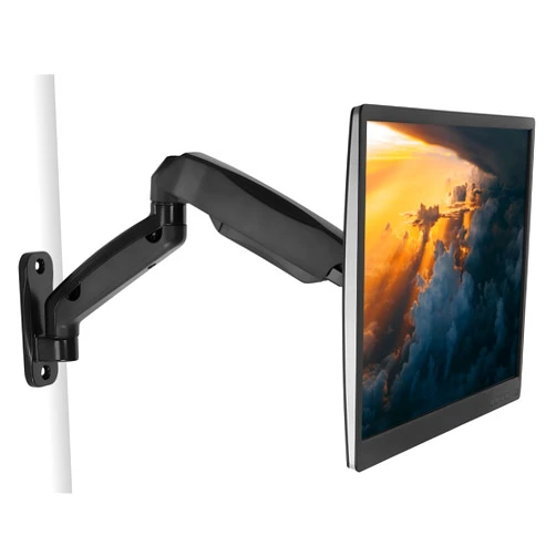 Mount-It! Monitor Wall Mount Arm | VESA Wall Mount Monitor Arm | Full Motion Gas Spring Arm Fits 13 15 17 19 20 22 23 24 27 30 32 Inch Screens with 75 or 100 VESA Patterns | Camper RV Compatible