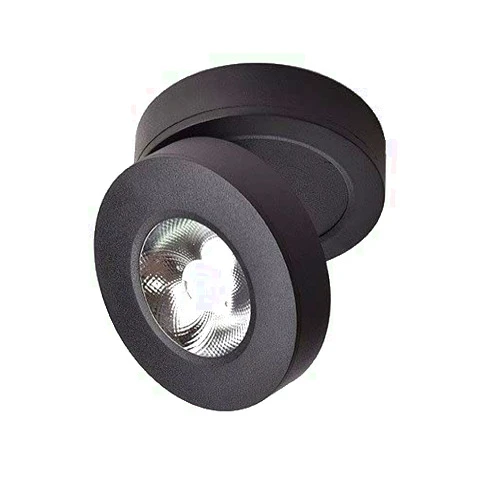 OZZKI Recessed Spotlights Ceiling,Modern Minimalist Wall-Mounted Small Spotlights Led Ceiling Light Ultra-Thin Collapsible Spotlight 3W 5W 7W Integrated (Color : Black - Warm Light, Size : 5W)