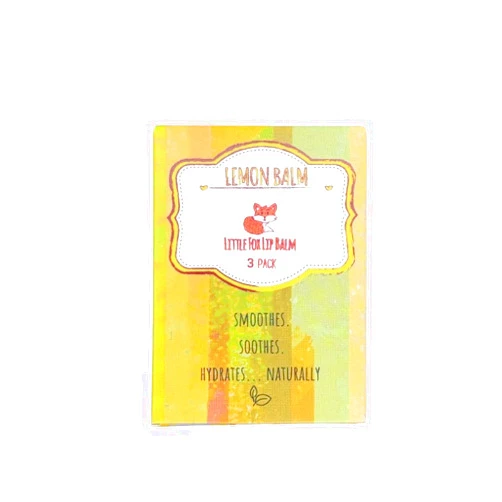 Little Fox Lip Balm Lemon Balm Three Pack. Organic Lip Balm for Cold Sores, Little Fox Lip Balm, 100% Plant Based, 3 x 0.16 Ounces Tubes