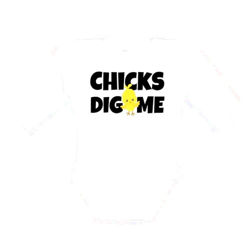 inktastic Chicks Dig Me Long Sleeve Creeper