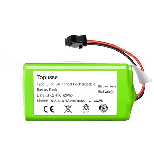 TOPUSSE 14.4V 2800mAh Li-ion Replacement Pa04 Battery Compatible with Ecovacs Deebot Vacuum N79 N79S DN622 & Eufy RoboVac 11S, 11S MAX, RoboVac 15C 30C MAX 25C G10 G20 G30 G40G