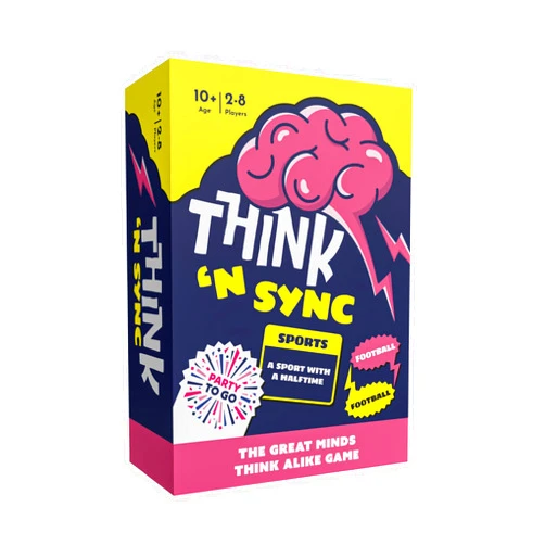 Gamewright - Party to Go - Think 'N Sync - The Great Minds Think Alike Game - Age 10+, 3-8 Players