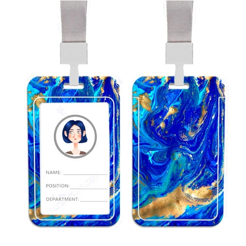 YISDZSW Colorful Id Badge Holder with Lanyard Slide Cover ABS Waterproof Clear Id Window Detachable Neck Lanyard for School Id Office Id Men Women Teen Kids