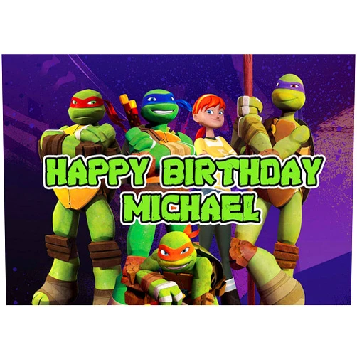 Generic Ninja Edible Cake Image Topper Personalized Birthday Cake Banner 1/2 Sheet