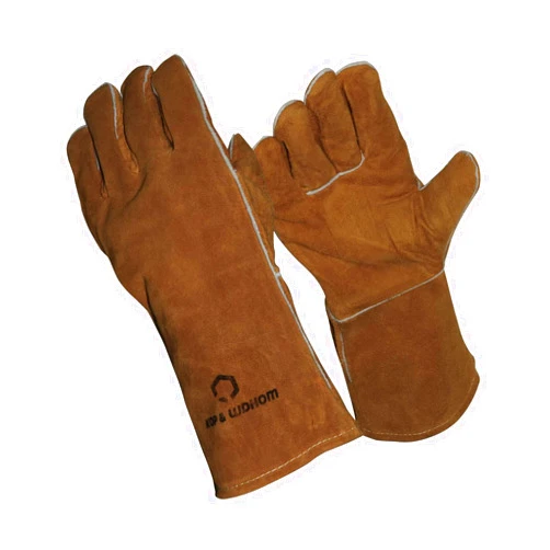 KOP&WDHOM Welding Gloves 14 Inches Fire/Heat Resistant Leather Gloves for Mig Tig Stick Forge BBQ Oven Grill Fireplace Stove