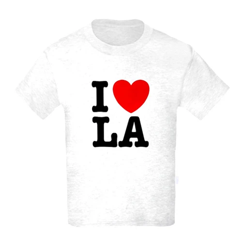 CafePress I Love LA Kids Light T Shirt Kids Cotton T-Shirt