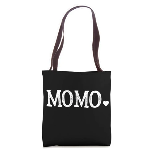 Cute Momo Mother's Day Gifts For Grandma Momo Gifts for Women Design with Heart Love Momo Tote Bag