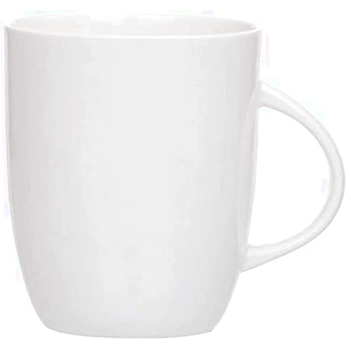 SkyKey Bone China Tea Beverage Plain Mug for Home| Office| Gift for Valentine- Pack of 1, ( White, 300ML)
