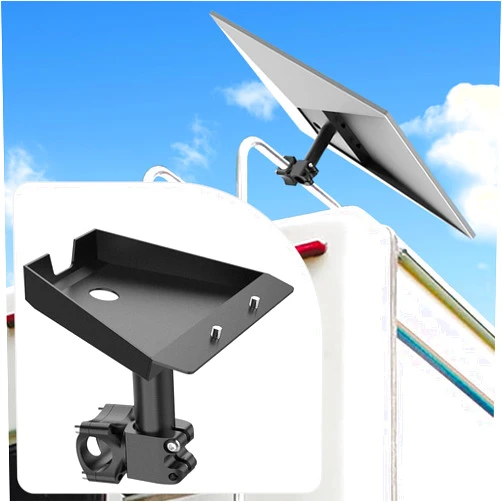 CISSIYOG Rv Ladder Mount for Starlink Gen 3, Camper Roof Rack Mount for V3 Starlink Dish, with Pipe Adapter and Pole Mount, Mounting Set for RV Vehicle, Installation Range 0.8-1.17