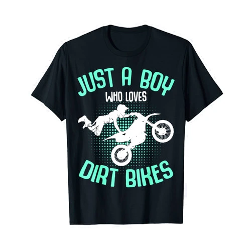 Cool Motocross & Dirt Bike Gift Ideas Just a Boy who loves Dirt Bikes Motocross Enduro Dirt Biking T-Shirt