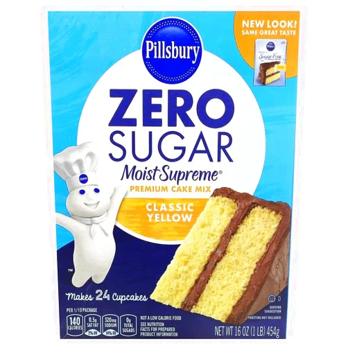 Pillsbury Moist Supreme Sugar Free Classic Yellow Premium Cake Mix (Pack of 2) by N/A [Foods]