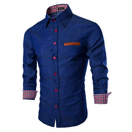 COOFANDY Men's Casual Dress Shirt Button Down Shirts Long-Sleeve Denim Work Shirt