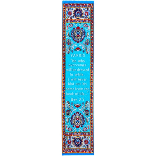 TREE OF LIFE REV. 22:14 Woven Fabric Christian Bookmark, Sardis, Signs of The End Times, Promises of The Seven Churches of Revelation, Silky Soft Revelations 3:5 Bookmarker for Novels Books and Bibles