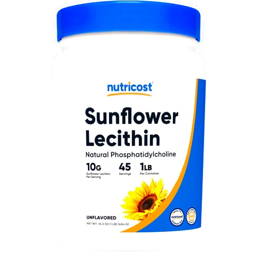 Nutricost Sunflower Lecithin (1 Pound) - Natural Phosphatidylcholine, Vegan, Gluten-Free, GMO-Free
