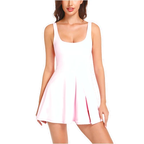 Topcloset Womens Tennis Dress Built in Shorts & Bra Golf Active Dress Workout Athletic Dress with Pockets