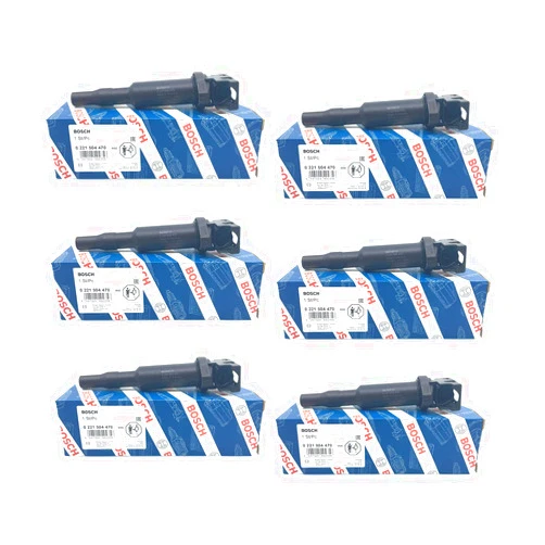 MyParts 6- Direct Ignition Coil Set Compatible with BMW E90/E60 w/Spark Plug Boot & Clip