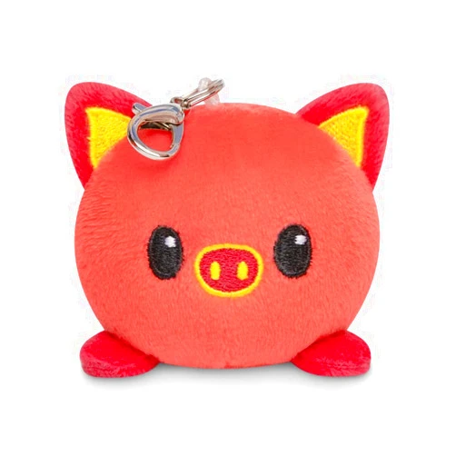 TeeTurtle | Plushie Charm Keychain | Lunar New Year | Red Zodiac Animal Pig