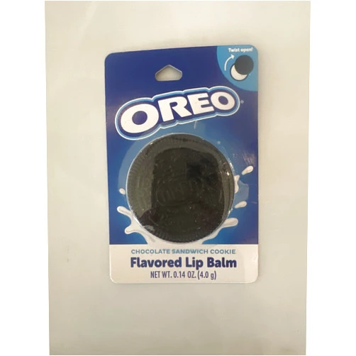 Taste Beauty Mint Chocolate Oreo Molded Lip Balm, Mint Choco Oreo Cookie Flavored Moisturizing Lip Balm in Cute Oreo Shaped Balm Container