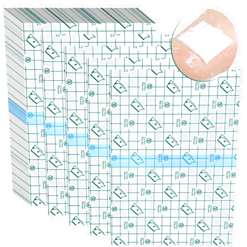 TrelaCo 50 Pcs Shower Waterproof Patch Transparent Stretch Adhesive Bandage Large Shower Protector Cover Waterproof Dressing Transparent Film Adhesive Bandages, 6 x 8 Inch