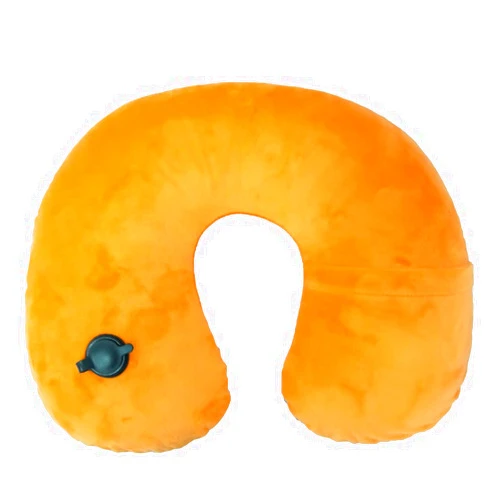 MXJZW 1Pack Inflatable Neck Pillow Ultralight Inflatable Travel Neck Pillows Compact Travel Neck Pillow U Shaped(Orange Red)