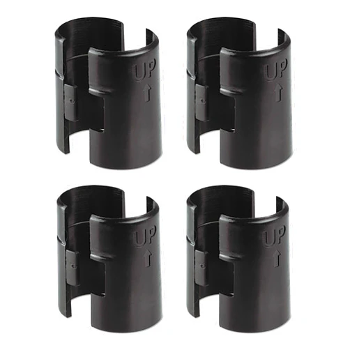 Alera ALESW59SLBL Plastic Wire Shelving Shelf Lock Clips - Black (4 Piece/Pack)