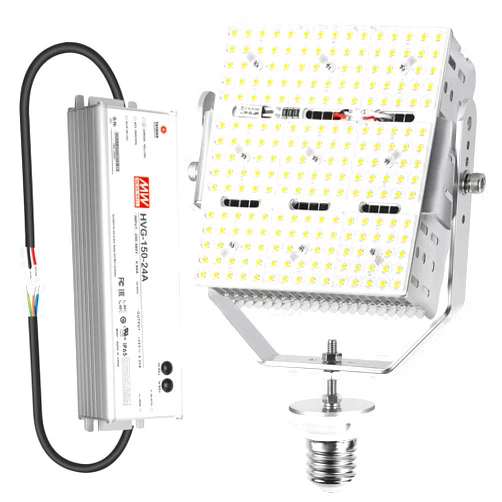 YELLORE 150W Shoebox LED Retrofit Kits 5700K 21,000LM (600W MH/HPS/HID Equivalent) E39 Mogul Base Retrofit Lights for Parking Lot Tennis Court,ETL DLC Approved,AC200-480V