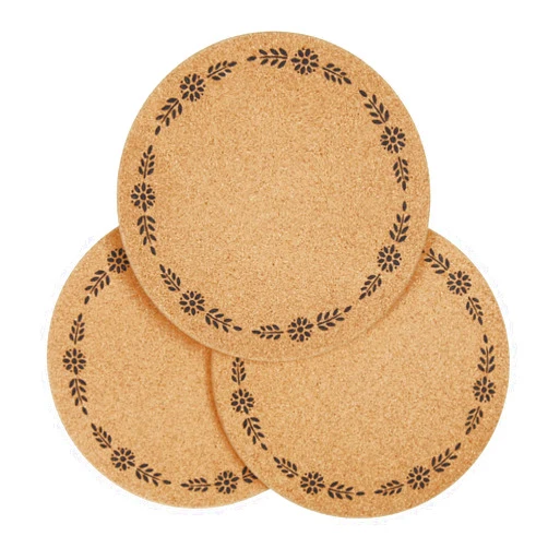 Ninegridisland Round Cork Trivet Hot Pads for Kitchen Cork Trivets for Hot Dishes, Pots, Pans, Baking Sheets Cork Trivet Hot Pads for Hot Plates for Table, Countertop, Kitchen