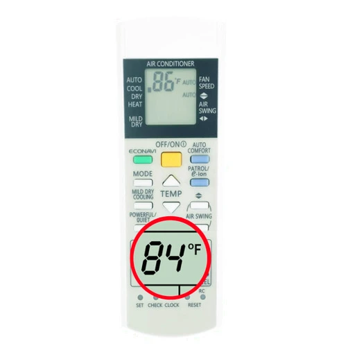 CHOUBENBEN Replacement for Panasonic Air Conditioner Remote Control A75C3702 (Display in Both Fahrenheit and Celsius)