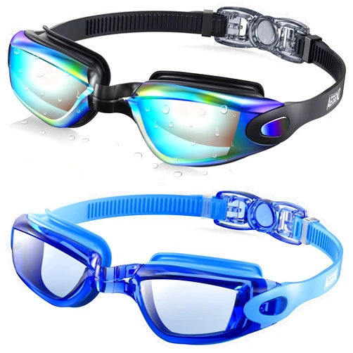 Aegend Swim Goggles, 2 Pack Swimming Goggles No Leaking Adult Men Women Youth