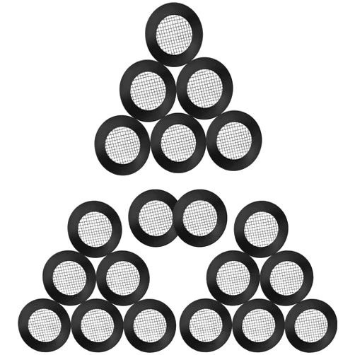 Honoson 20 Pcs Screen Hose Washer 1/2 Garden Filter Pressure Shower Head Washer Gasket Stainless Steel Seal O Ring Hose Net Shower Head Washer 40 Mesh for Water Faucet Shower Garden Hose Connector