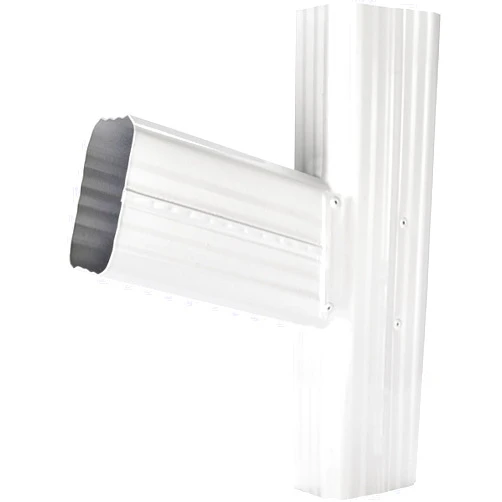 VYH Gutter Downspout Y Connector 2x3 Standard Left High Gloss White