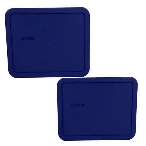 PYREX Blue 6-cup RECTANGULAR Plastic Cover 7211-PC (2 Pack)