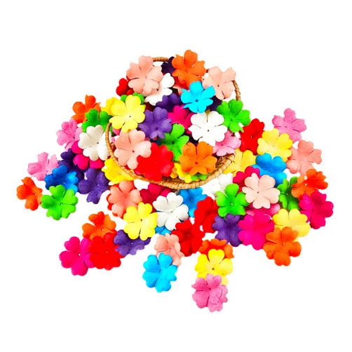 JAKAPAN Mulberry Paper Patch Petals Flowers Scrapbooking Wedding DIY Craft Supplies Card Scrapbooking Embellishment Making Doll House (Mixed Color)