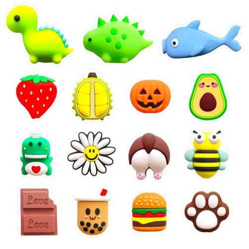 ZAKVOOR 15 Pack USB Charger Protector for iPhone iPad Cable, Animals Fruit Bite Charging Protector and Cord Holder, Charging Cable Saver Phone Accessory Cable Buddies