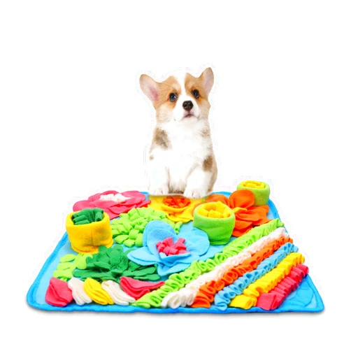 AMIR Snuffle Mat for Dogs, Sniff Mat Slow Feeding Mat, Encourages Natural Foraging Skills, Slow Eating, Help Stress Relief and Training, Dog Puzzle Toys, 15 inch