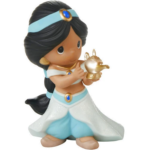 Precious Moments Disney Princess Jasmine Figurine | You Bring The Magic | Disney Jasmine Bisque Porcelain Figurine | Disney Decor | Hand-Painted