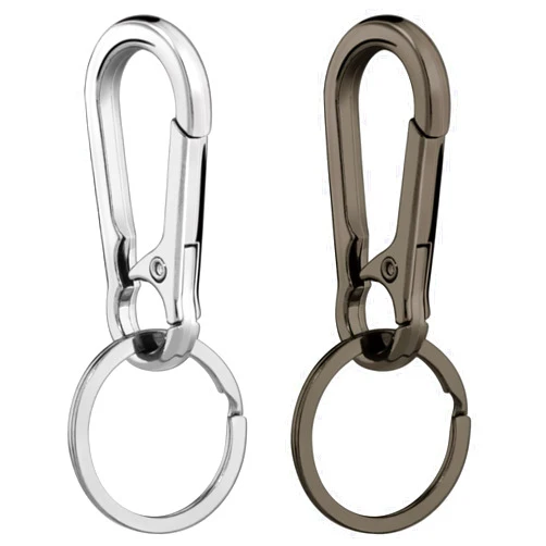 Hapeper Metal Keychains Keyring Key Chain Ring Holder Organizer for Home Car Keys, Key Finder, 2 Pieces