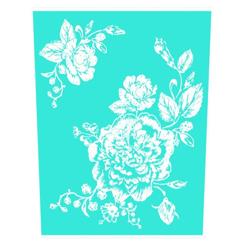 BAOFALI Silkscreen Stencil Natural Florals Elements,Reusable Self-Adhesive Silk Screen Printing, for Decor/Printing on Wood/Fabric/Wall/Cup/Plate/Glass/Paper, Home Christmas Decorations Pattern (8x10inch)