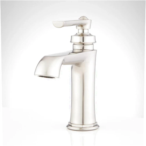 Signature Hardware 433247 Cooper Single Hole Bathroom Faucet with Pop-Up Drain Assembly
