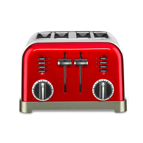 Cuisinart CPT-180MRP1 Metal Classic 4-Slice Toaster, Metallic Red