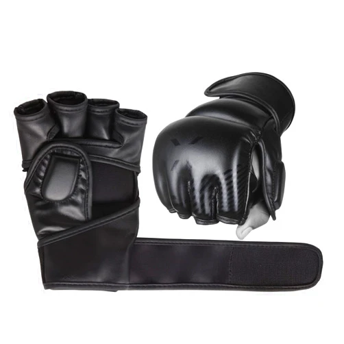 FightX MMA Gloves for Men & Women Training Grip Wristwrap Gloves for Practice Boxing Fighting Gloves Fingerless Kickboxing Gloves for Adult Taekwondo Gloves Lightweight Youth Karate Sparring Gloves