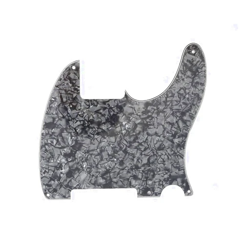 Haolahaola Guitar Parts for Brio Vintage Esquire 5 Hole Tele Pickguard RH 3 Ply Black Pearloid