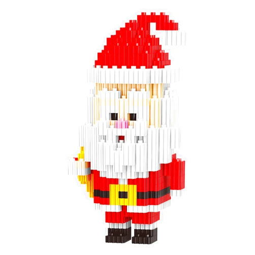 Hisgeru Christmas Building Blocks Compatible for Lego Christmas Santa Claus Micro Blocks Stacking New Toys Holiday Present Box New Year Gifts for Kids 6-12 Years Old Boys and Girls (Santa)