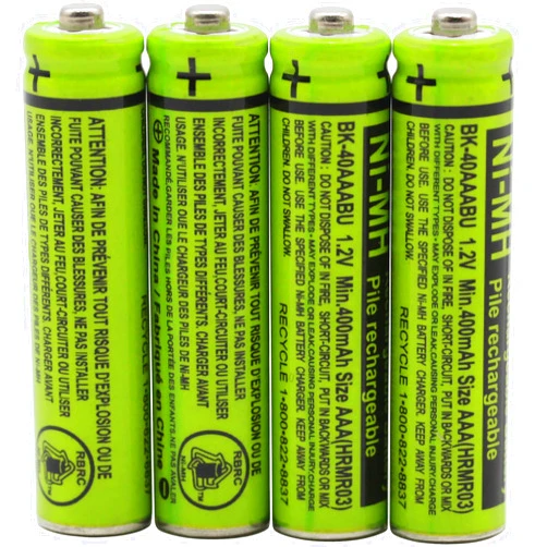 Cerepros 4-Pack BK-40AAABU 1.2V 400mAh Replacement Battery Pack for Panasonic Cordless Phone Handset BK40AAABU