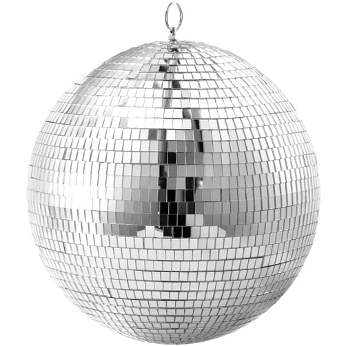 Suwimut 12 Inch Mirror Disco Ball, Silver Large Disco Ball Decor Hanging Disco Ball Mirror Ball with Hanging Ring for Party or DJ Light Effect, Home Decorations, Stage Prop, Bar, Wedding