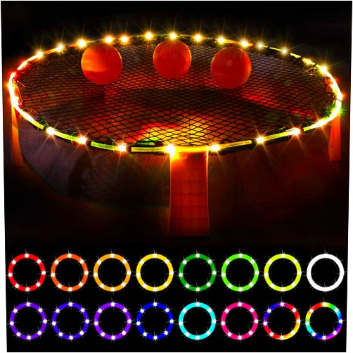 Waybelive LED Hoop Lights for Blinngoball Slammo Game, Spike Game, 16 Color Change by Yourself, Remote Control Rim LED Light Compatible with Blinngoball Game, Spike Game, Slammo Ball, Strike Ball Game