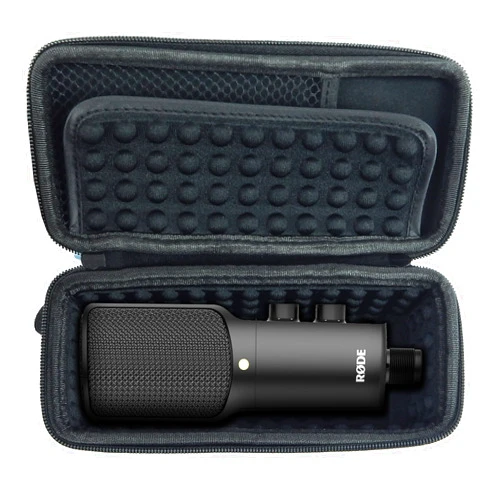 CASEMATIX USB Condenser Microphone Case Compatible with Rode NT-USB, NT1 A Mics and More with Small Cables - Includes Case for Microphones Only