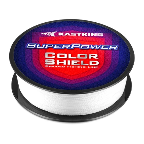 KastKing Superpower ColorShield Braided Fishing Line - Colorfast Braided Line, 100% Solution Dyed UHMWPE Fiber, Smooth & Strong Superline, Near Zero Stretch, Sensitive, High Abrasion Resistance