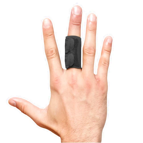 Milec Finger Splint Finger Buddy Wraps Reusable Finger Support Sleeves, Adjustable Elastic Trigger Finger Splints Compression Straightening Mallet Finger Brace for Arthritis Pain, Sport Injuries - M